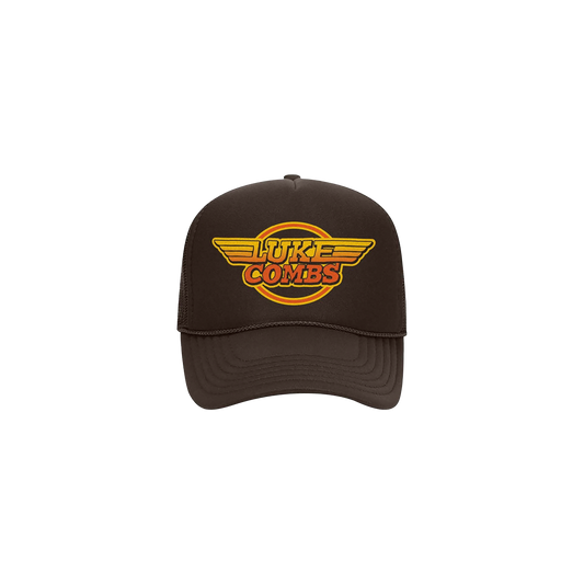 Brown Logo Foam Trucker Hat